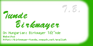 tunde birkmayer business card